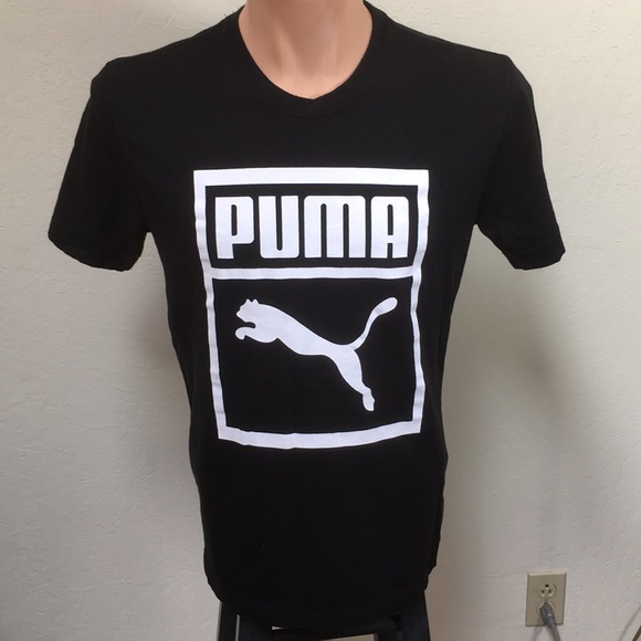 Puma Spell Out Black T Shirt Men’s M - Picture 2 of 6
